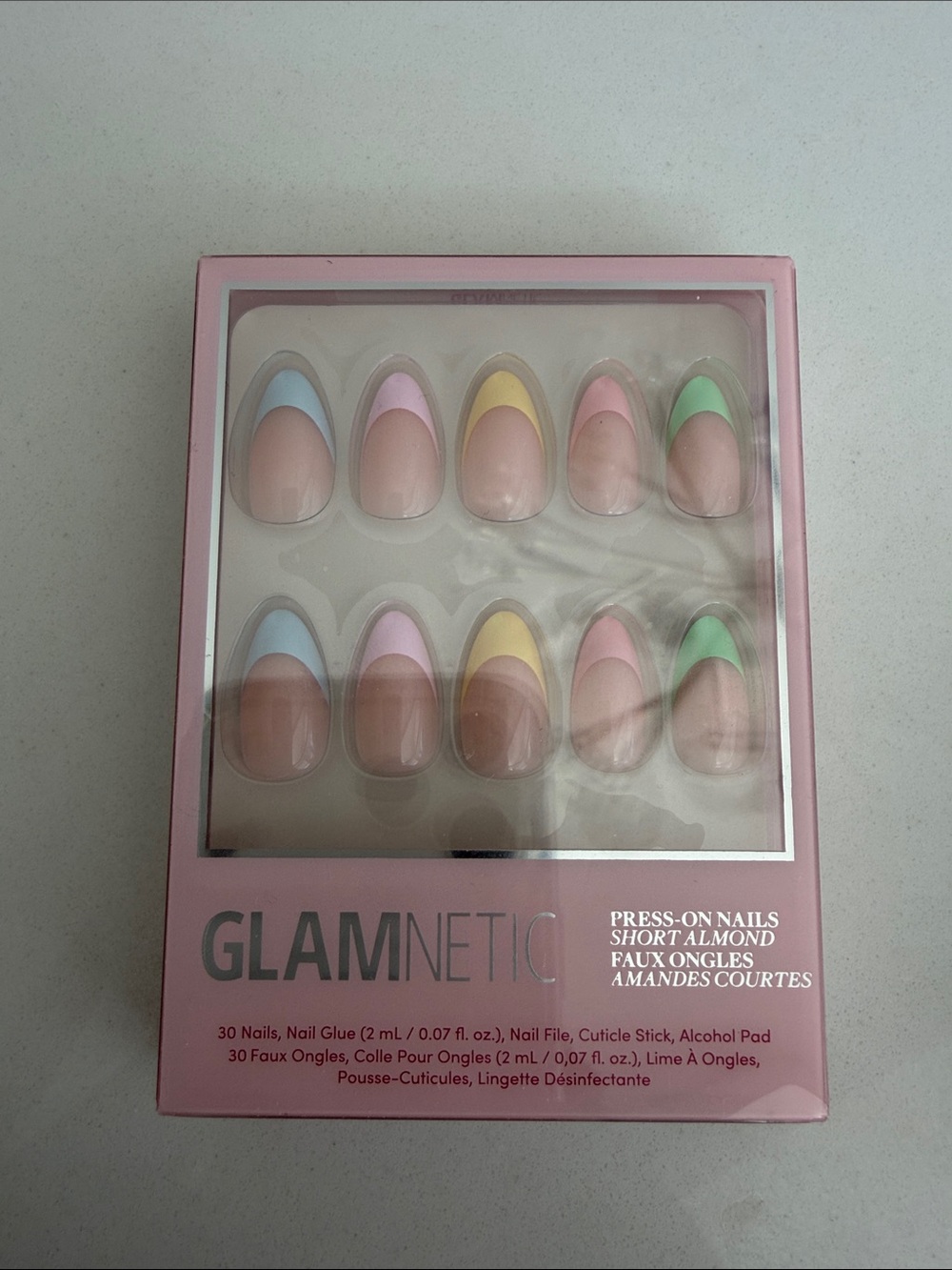 GLAMNETIC & Nail Reformation Set of 2 Faux Fake Nails Glue on, Glue included NEW - Picture 2 of 5